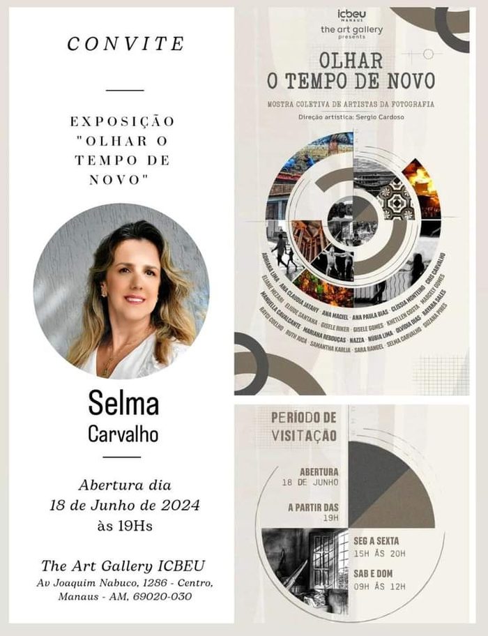 Convite da exposição Olhar o Tempo de Novo, no ICBEU